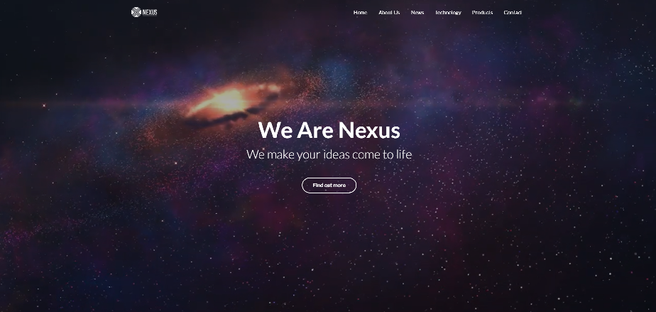 Nexus-tech portfolio, zrzut 1